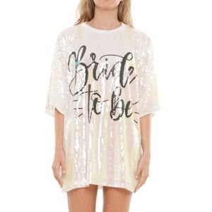 Bride to Be Sequin T-Shirt Dress